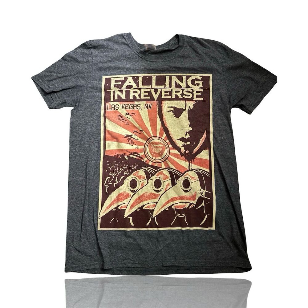 Falling In Reverse Men's M Black Las Vegas Tour Graphic Tee Shirt